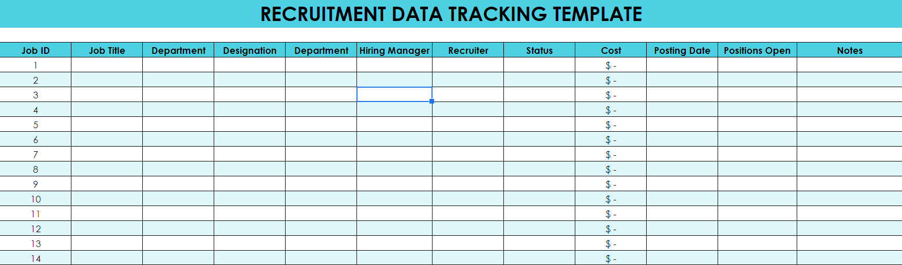 Download Recruitment Tracker Templates JobFairX